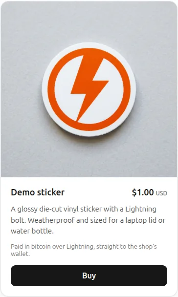 The starter's home page after v0 redesigned it as a product card with a Buy button
